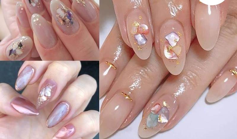 Mẫu nail ẩn xà cừ cho người lớn