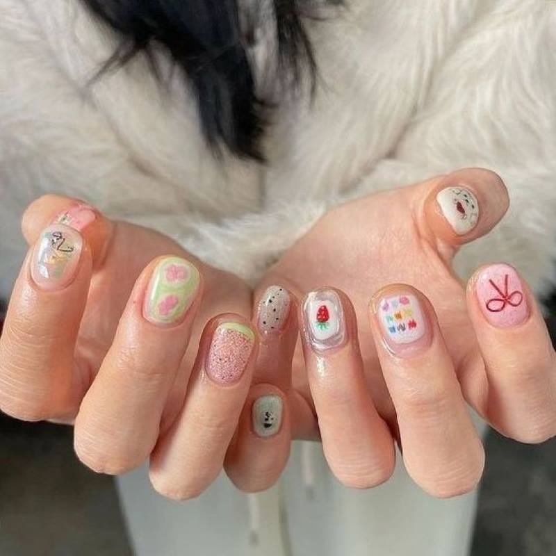 Mẫu vẽ nail đẹp cho bé