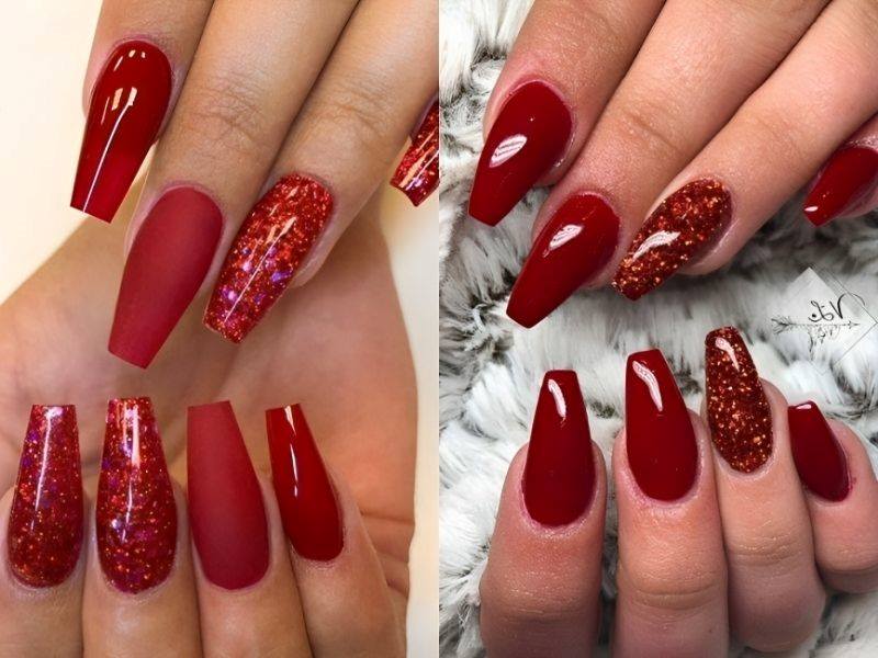 nail lấp lánh kim tuyến