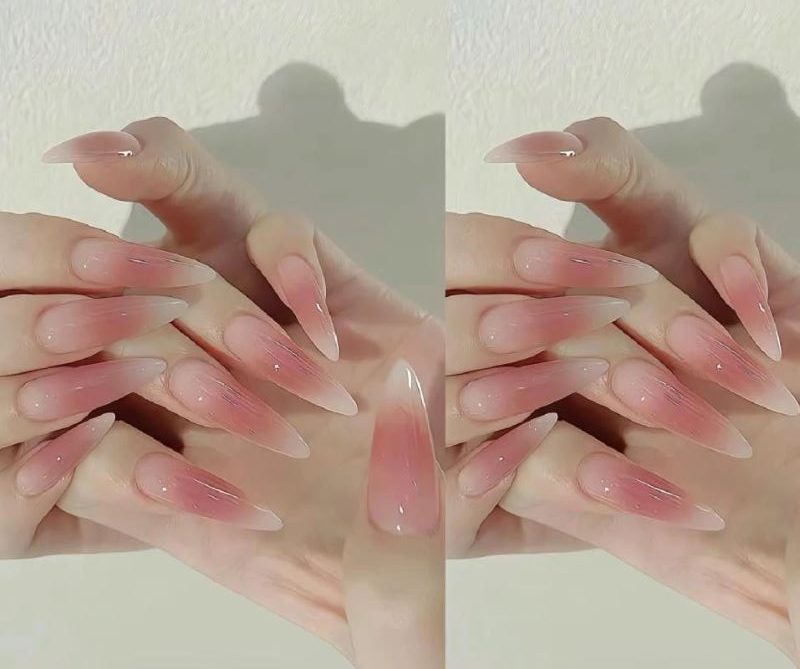 nail hồng đào dịu dàng