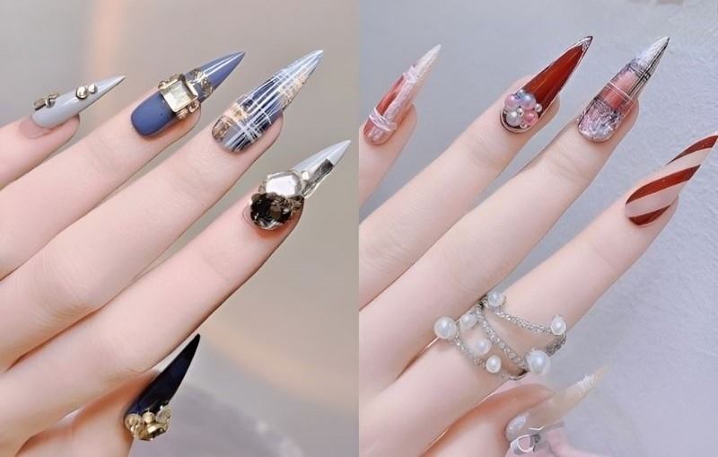 Mẫu nail Tết sang chảnh, thời thượng