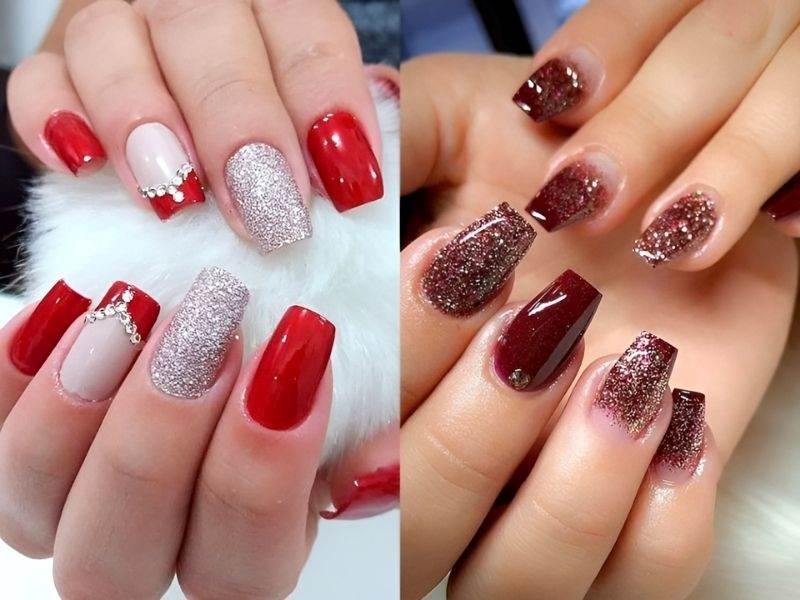 Mẫu nail Tết đỏ rực rỡ, đẹp mắt