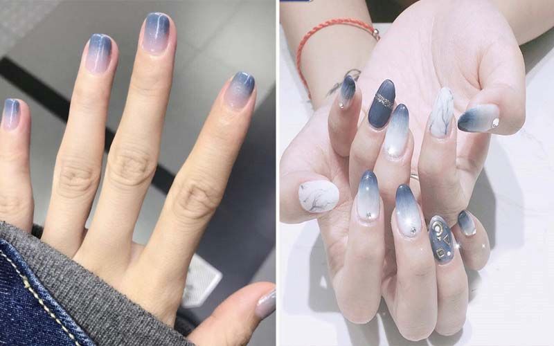 Sơn thạch nail kiểu ombre thanh lịch