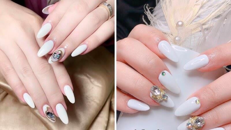 Nail trắng sang chảnh