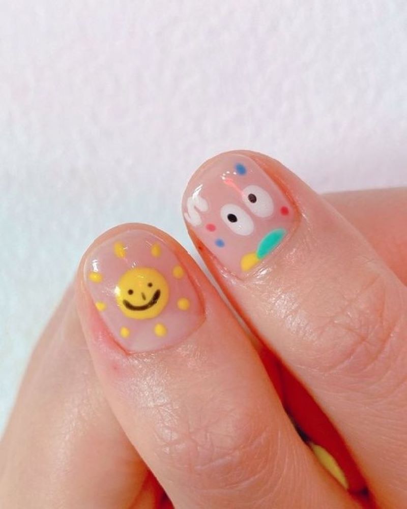 Mẫu nail cute cho bé