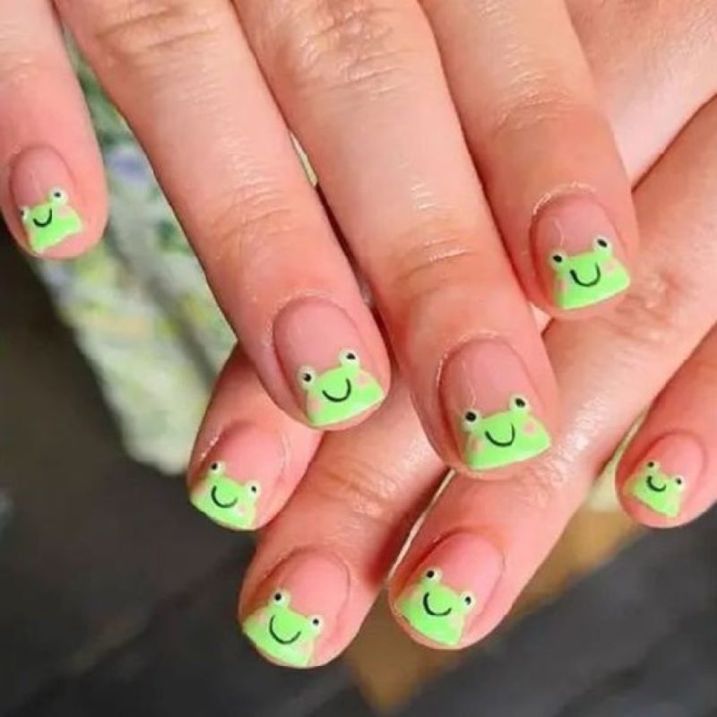 Nail mặt ếch xanh năng động