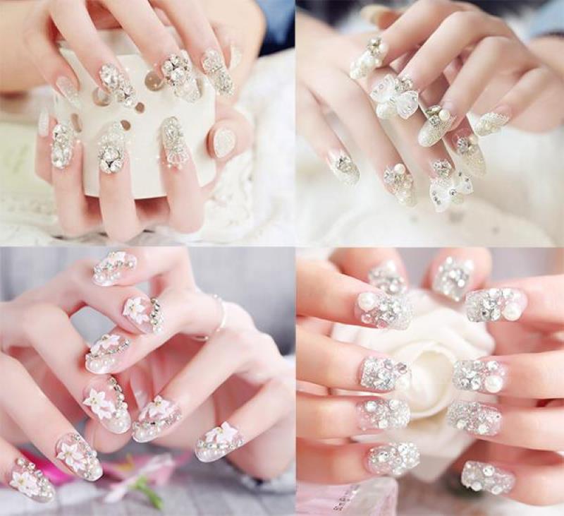 Nail đính đá lấp lánh không thiếu cho mỗi bữa tiệc