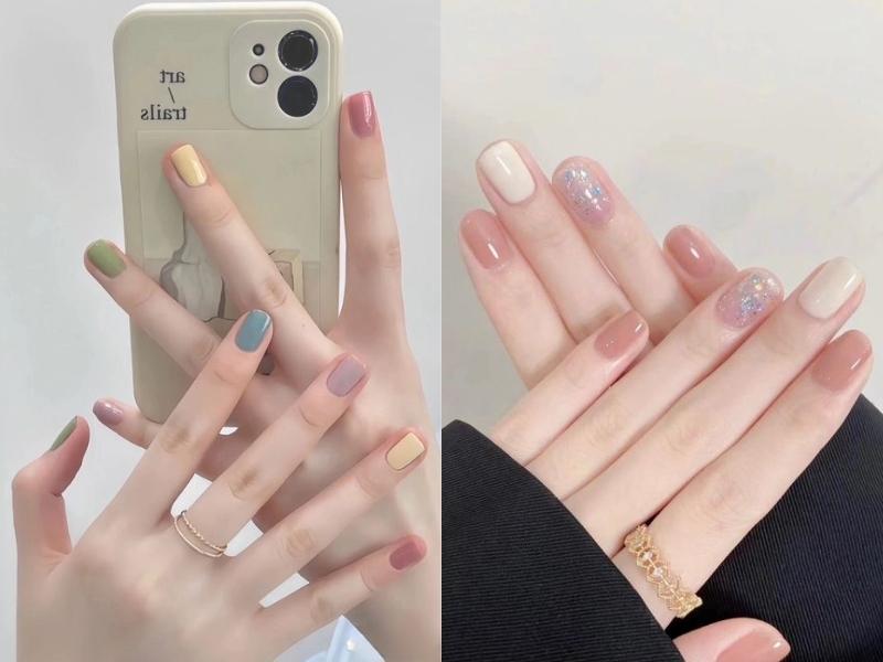 Những kiểu nail Hàn Quốc nhiều màu tươi sáng sẽ khiến bạn thêm nổi bật hơn