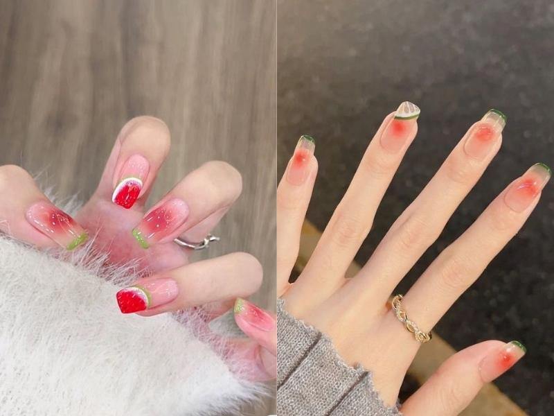 nail Hàn Quốc họa tiết trái cây