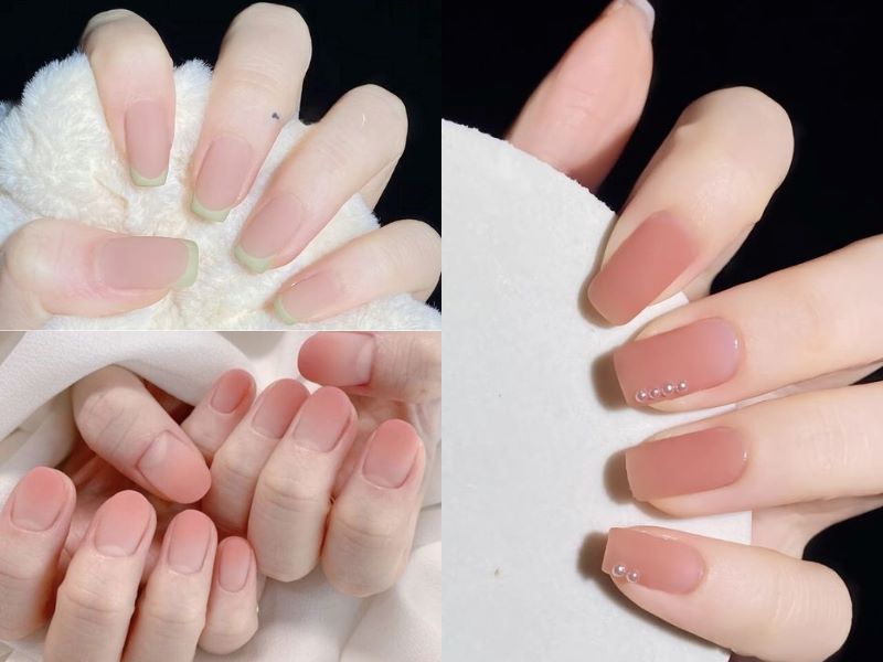 Nail phủ nhám không quá nổi bật nhưng vẫn giúp sáng da