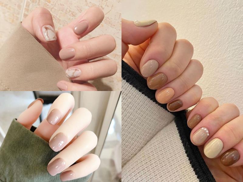 Nail nâu sữa đáng yêu và giúp nàng thêm nữ tính