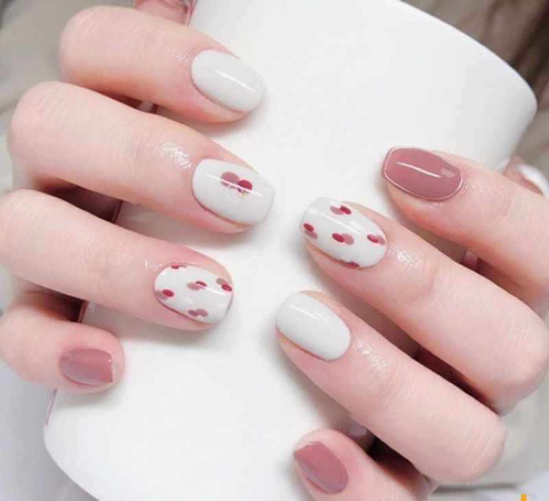 Nail màu trắng sữa ngọt ngào