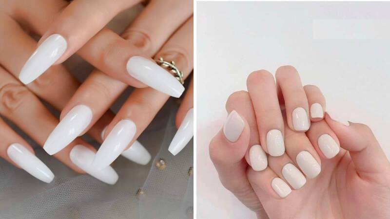 Nail trắng sữa giản dị