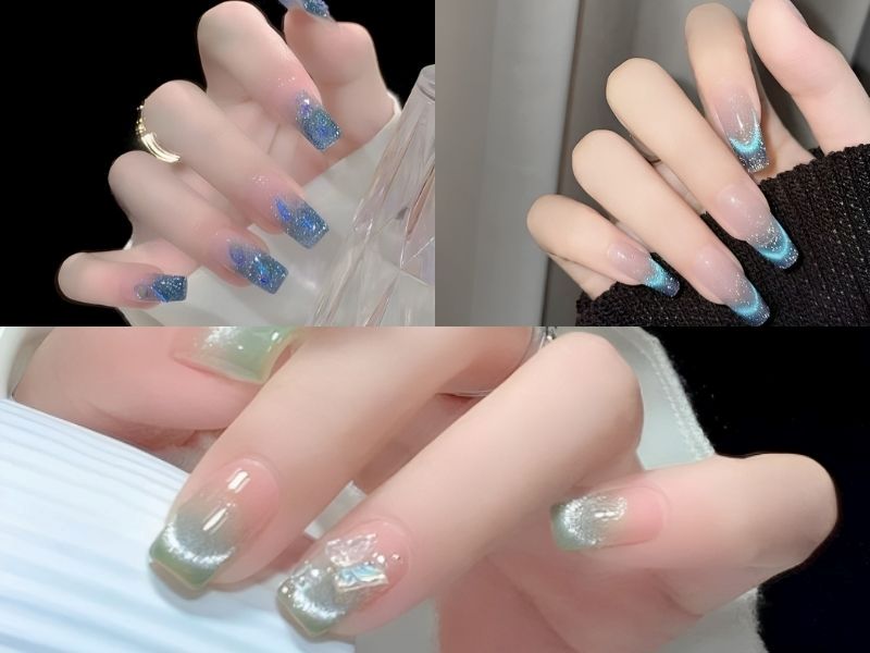 nail ombre màu pastel cực dịu cho các bánh bèo, tiểu thư