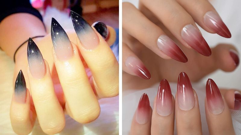 Nail ombre móng nhọn