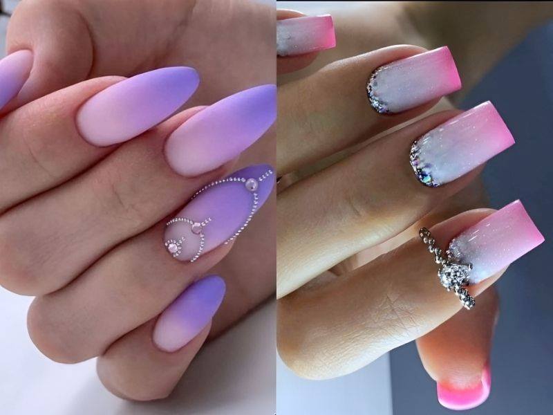 Nail ombre đẹp cho dịp Tết