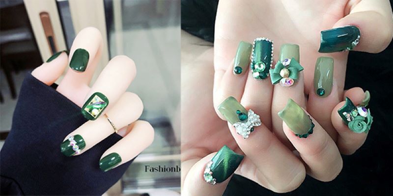 Nail đính charm sang mịn 