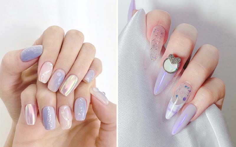 Sơn thạch nail tím mộng mơ