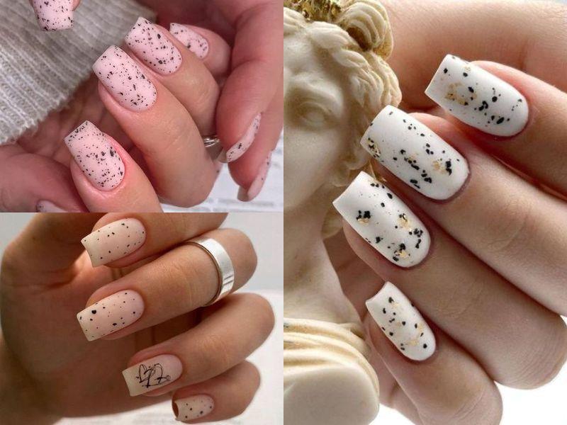 Mẫu nail muối tiêu 