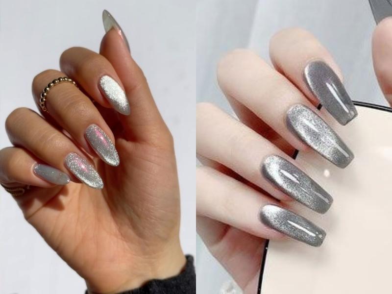 Nail mắt mèo màu xám vừa cá tính vừa lạ mắt