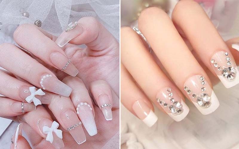 Sơn thạch nail hồng đẹp