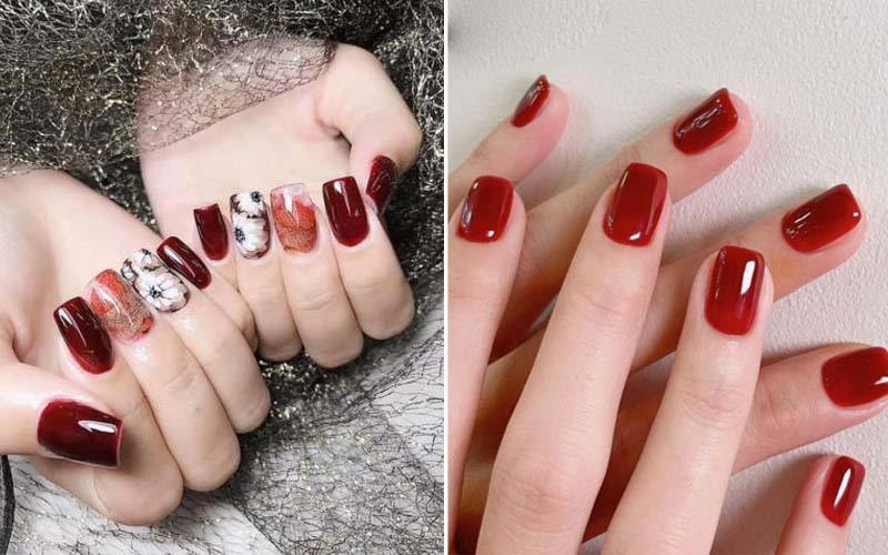 Sơn thạch nail màu đỏ mang lại sự tươi mới nhưng cũng không kém phần sang trọng.