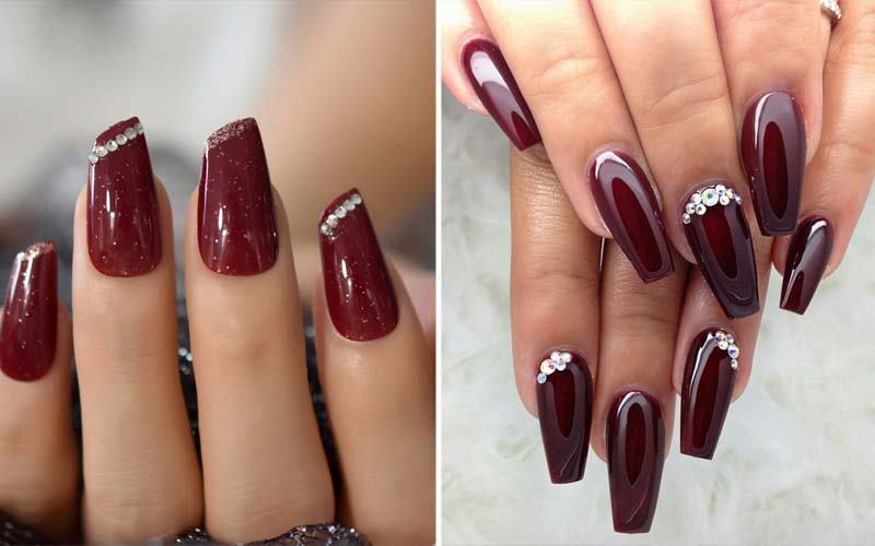 Sơn thạch nail đính đá hot nhất