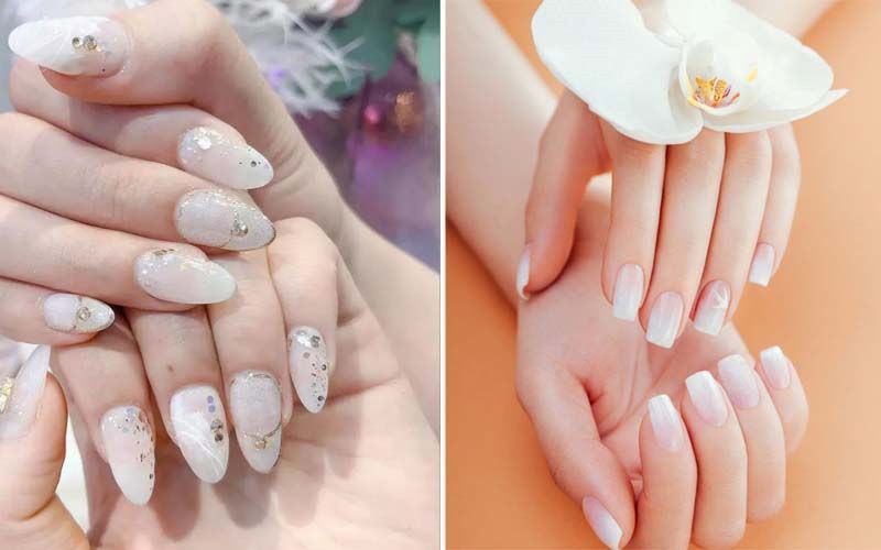 Màu sơn trắng thể hiện sự tinh khiết và trong trắng, sơn thạch nail trắng gợi lên vẻ đẹp thuần túy và nhẹ nhàng.