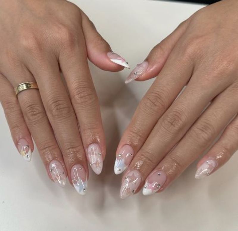 nail ngọt ngào cho cô dâu ngày cưới