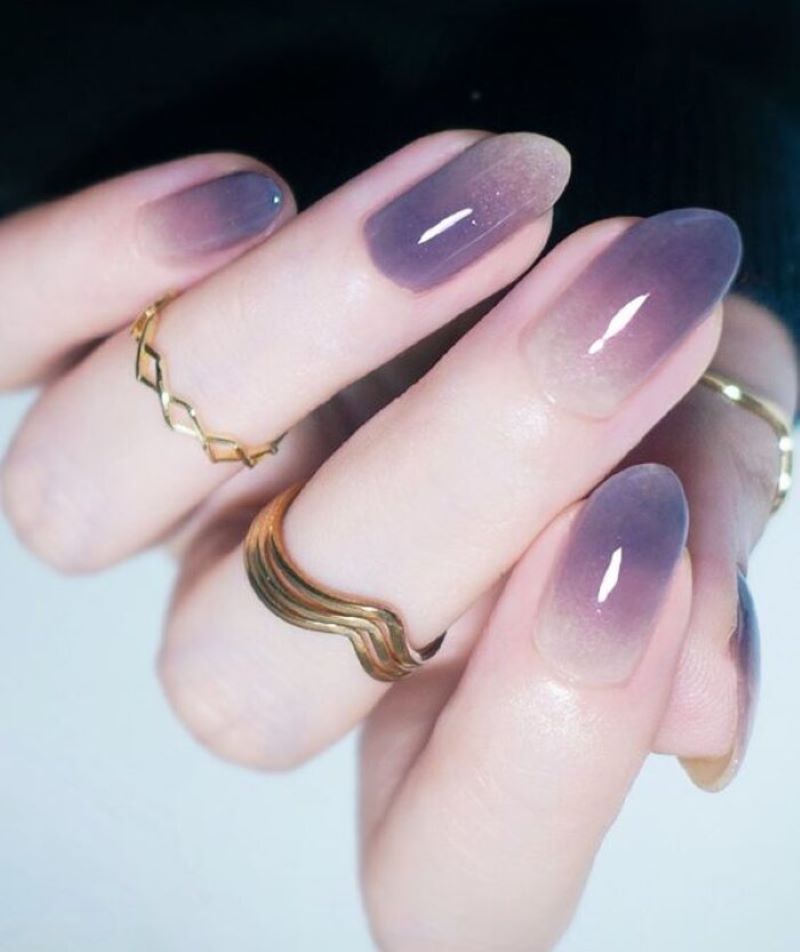 nail kim tuyến ánh nhũ tím mộng mơ