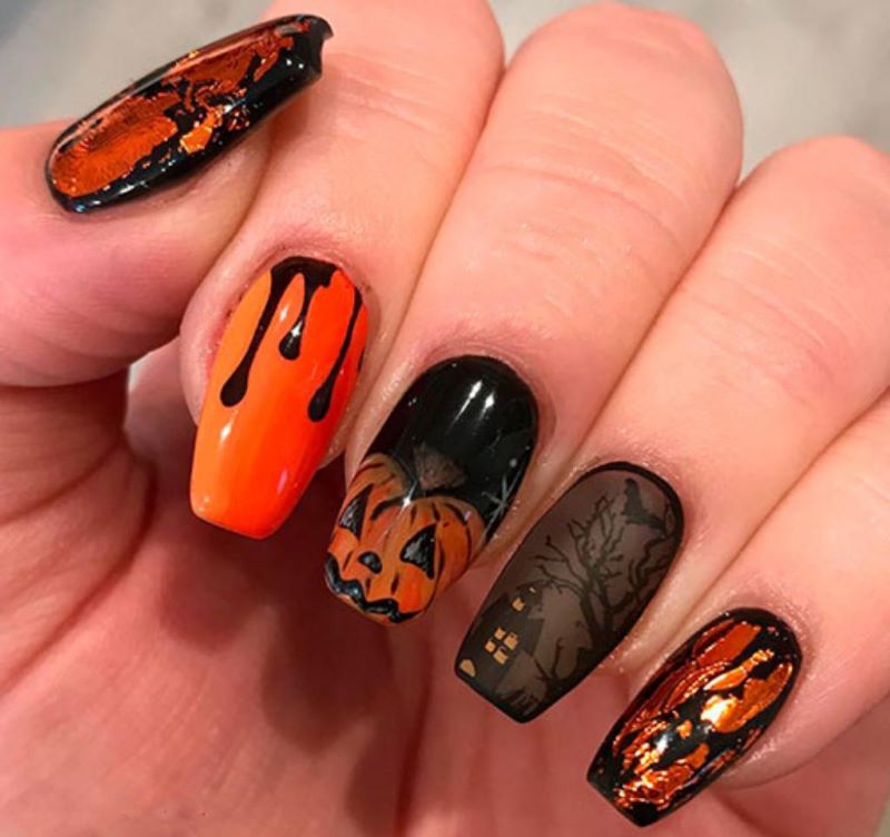 Mẫu nail Halloween