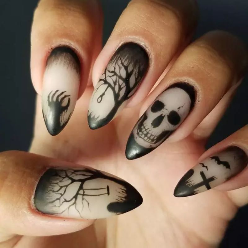 Mẫu nail Halloween