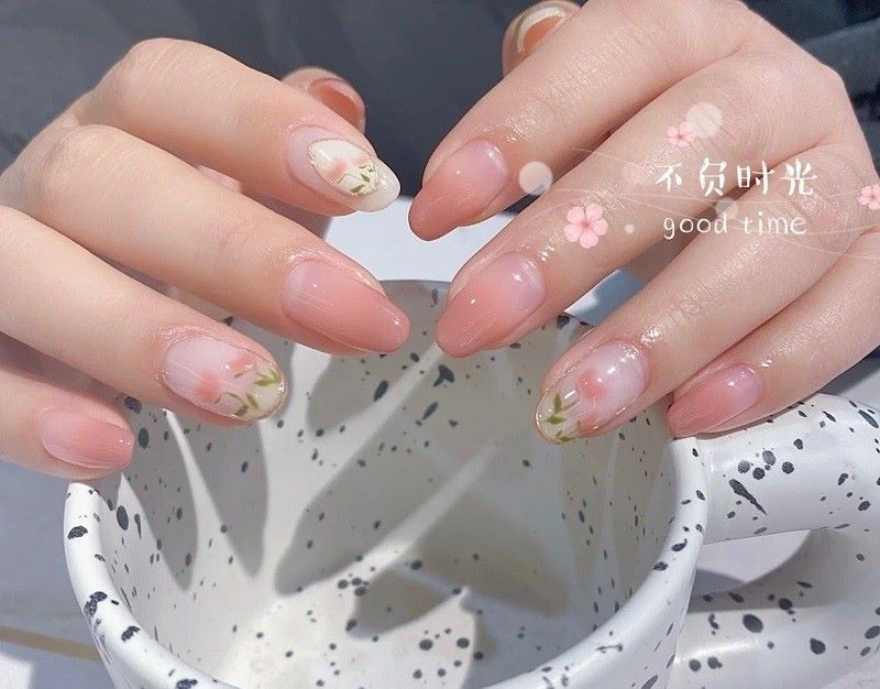 mẫu nail hoa tulip