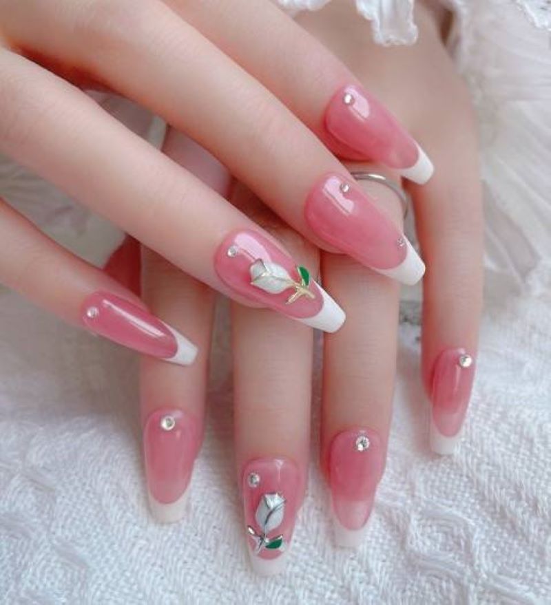 mẫu nail hoa tulip