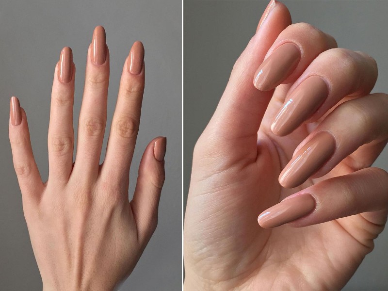 Mẫu nail màu nude