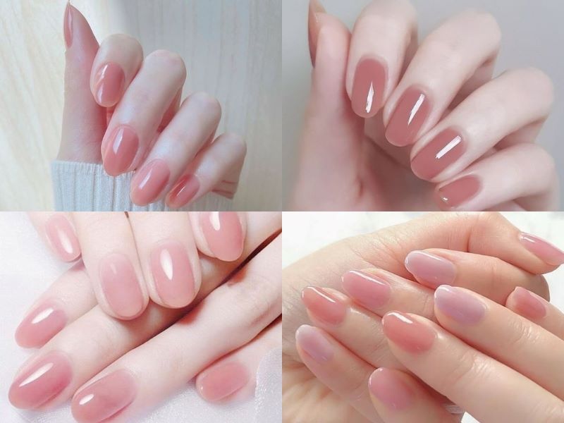 Mẫu nail màu nude