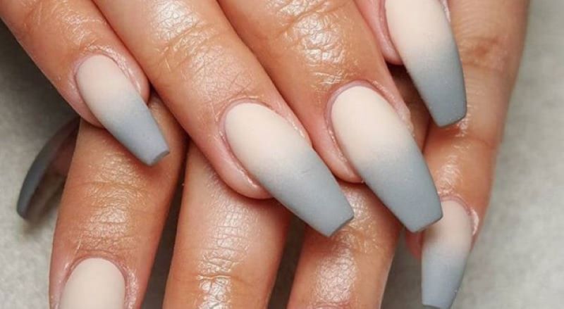 Mẫu nail màu xám