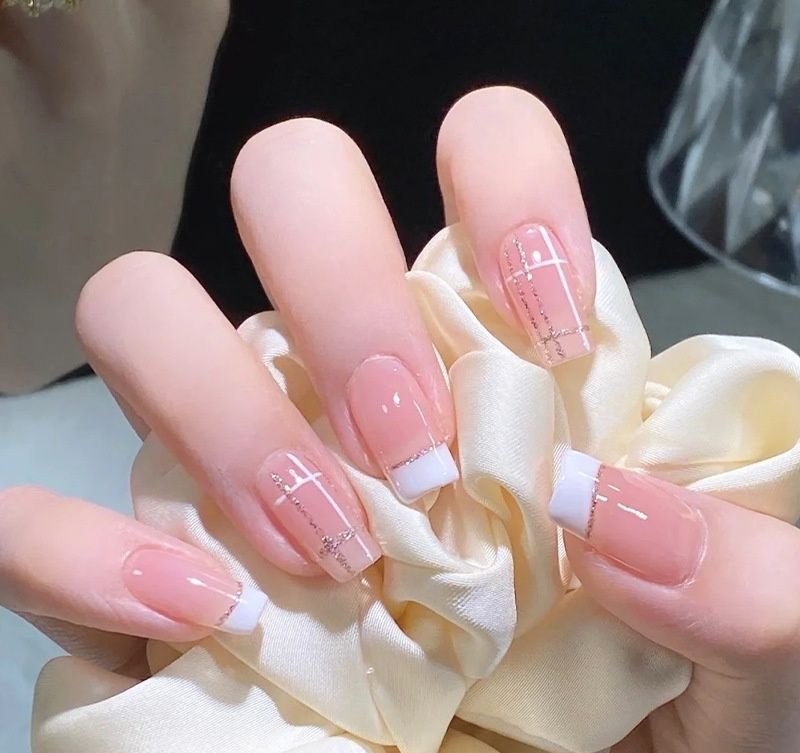 Nail hồng pastel