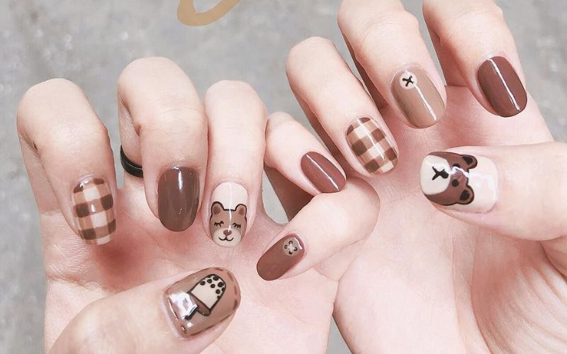 Nail trà sữa