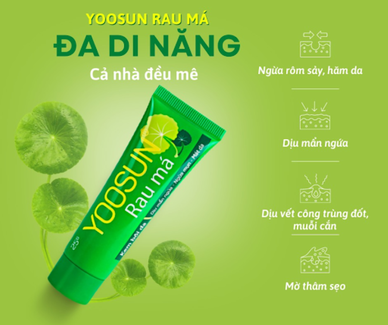 Công dụng Yoosun rau má